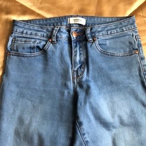 blue washed jeans